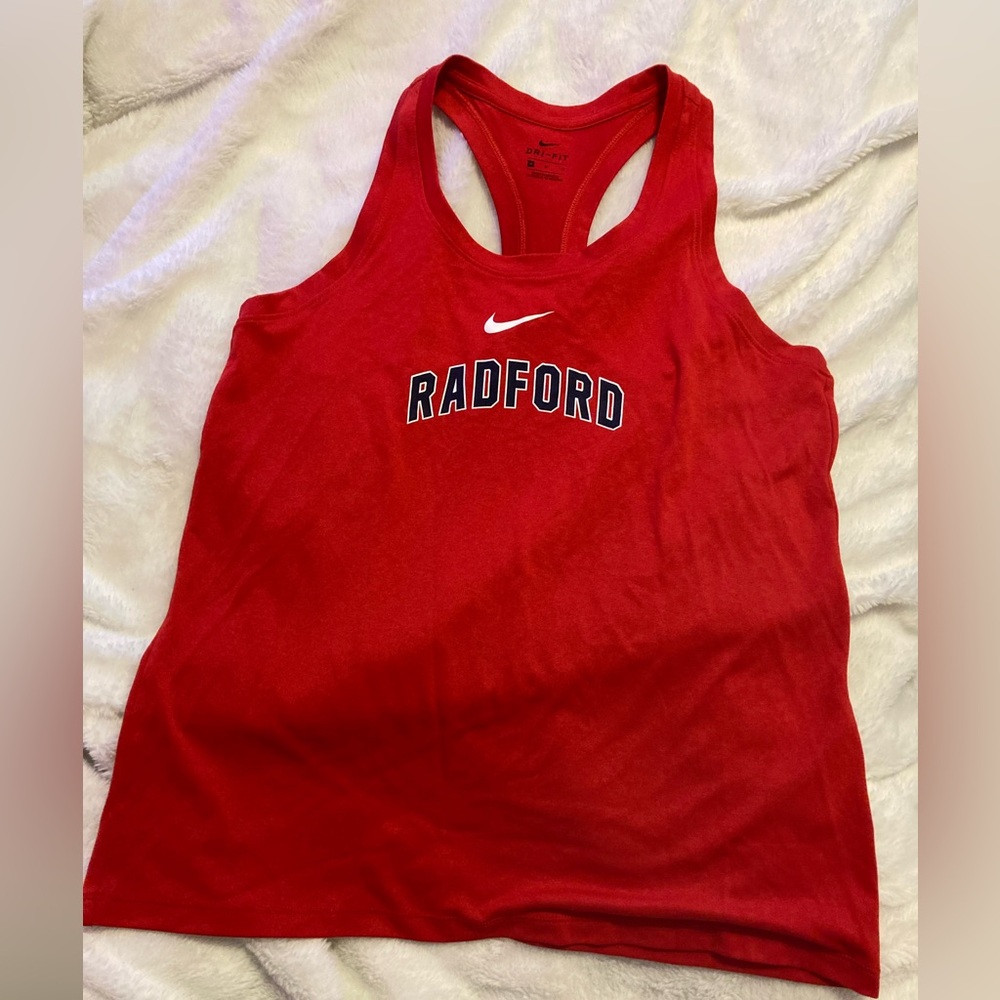 Nike DRI-FIT Racerback Red Medium Radford University